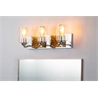 Bowery Hill 3-light Metal Bath Vanity Light in Polished Chrome/Gold