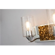 Bowery Hill 3-light Metal Bath Vanity Light in Polished Chrome/Gold