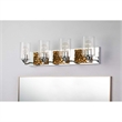 Bowery Hill 4-light Metal Bath Vanity Light in Polished Chrome/Gold