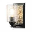 Bowery Hill 1-light Metal Bath Vanity Light in Matte Black/Silver