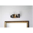 Bowery Hill 2-light Metal Bath Vanity Light in Matte Black/Gold