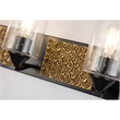 Bowery Hill 3-light Metal Bath Vanity Light in Matte Black/Gold