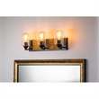 Bowery Hill 3-light Metal Bath Vanity Light in Matte Black/Gold