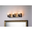 Bowery Hill 3-light Metal Bath Vanity Light in Matte Black/Silver