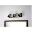 Bowery Hill 3-light Metal Bath Vanity Light in Matte Black/Silver