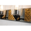 Bowery Hill 4-light Metal Bath Vanity Light in Matte Black/Gold