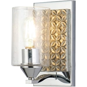 Bowery Hill 1-light Metal Bath Vanity Light in Polished Chrome/Silver