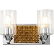 Bowery Hill 2-light Metal Bath Vanity Light in Polished Chrome/Gold