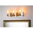 Bowery Hill 3-light Metal Bath Vanity Light in Polished Chrome/Gold