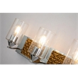 Bowery Hill 3-light Metal Bath Vanity Light in Polished Chrome/Gold