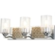 Bowery Hill 3-light Metal Bath Vanity Light in Polished Chrome/Silver