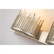 Bowery Hill Transitional 3-light Metal Bath Vanity Light in Silver Leaf