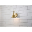 Bowery Hill Transitional 1-light Metal Bath Vanity Light in Aged Brass