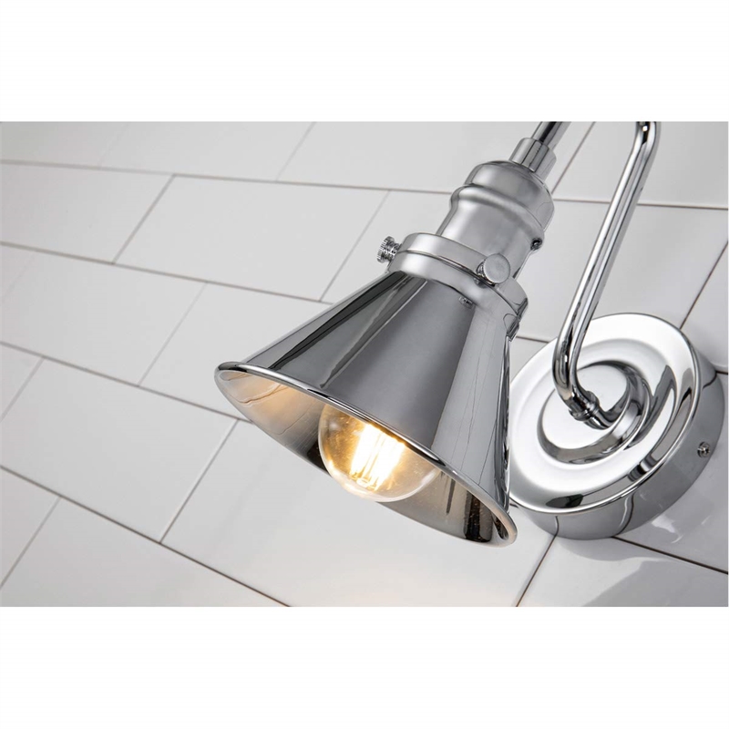 Bowery Hill 1-light Metal Bath Vanity Light in Polished Chrome