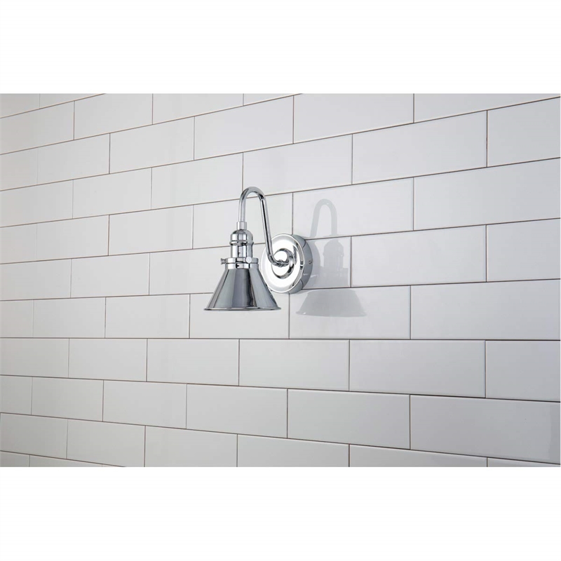 Bowery Hill 1-light Metal Bath Vanity Light in Polished Chrome