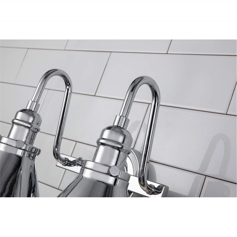Bowery Hill 2-light Metal Bath Vanity Light in Polished Chrome
