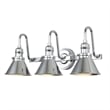 Bowery Hill 3-light Metal Bath Vanity Light in Polished Chrome