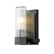 Bowery Hill 1-light Transitional Metal Bath Vanity Light in Black/Gray