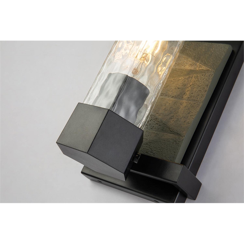 Bowery Hill 1-light Transitional Metal Bath Vanity Light in Black/Gray