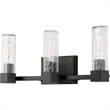 Bowery Hill 3-light Transitional Metal Bath Vanity Light in Black/Gray