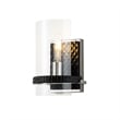 Bowery Hill 1-light Metal Bath Vanity Light in Matte Black/Chrome