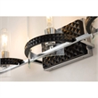 Bowery Hill 3-light Metal Bath Vanity Light in Matte Black/Chrome