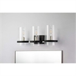 Bowery Hill 3-light Metal Bath Vanity Light in Matte Black/Chrome