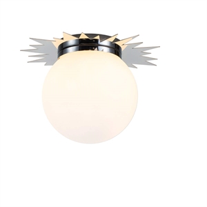 Bowery Hill 15&quot 3-light Metal Flush Mount in Polished Chrome