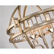 Bowery Hill 3-light Transitional Metal Globe Pendant in Silver Leaf