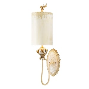 Bowery Hill 1-light Metal Sconce with Gold/Silver Accents in Putty
