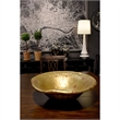 Bowery Hill Modern Transitional Resin Bowl in Gold and Silver Leaf