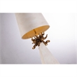 Bowery Hill Traditional Resin Table Lamp in Tapered Cream/Gold Leaf