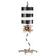 Bowery Hill Modern Transitional Metal Table Lamp in Black/Cream