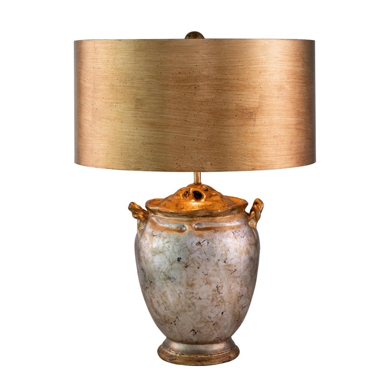 Bowery Hill Jackson Traditional Metal Table Lamp in Antique Silver/Gold