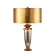 Bowery Hill Transitional Resin Table Lamp in Gold/Silver Leaf