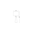 Bowery Hill Contemporary Metal Table Lamp with Gold Accents in Blue