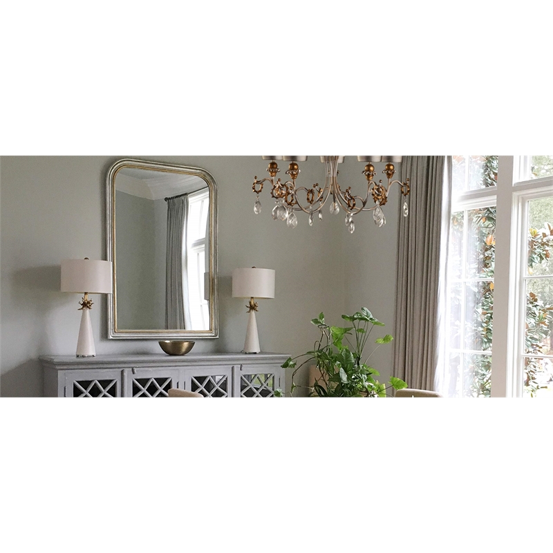 Bowery Hill Contemporary Metal Table Lamp with Gold Accents in White