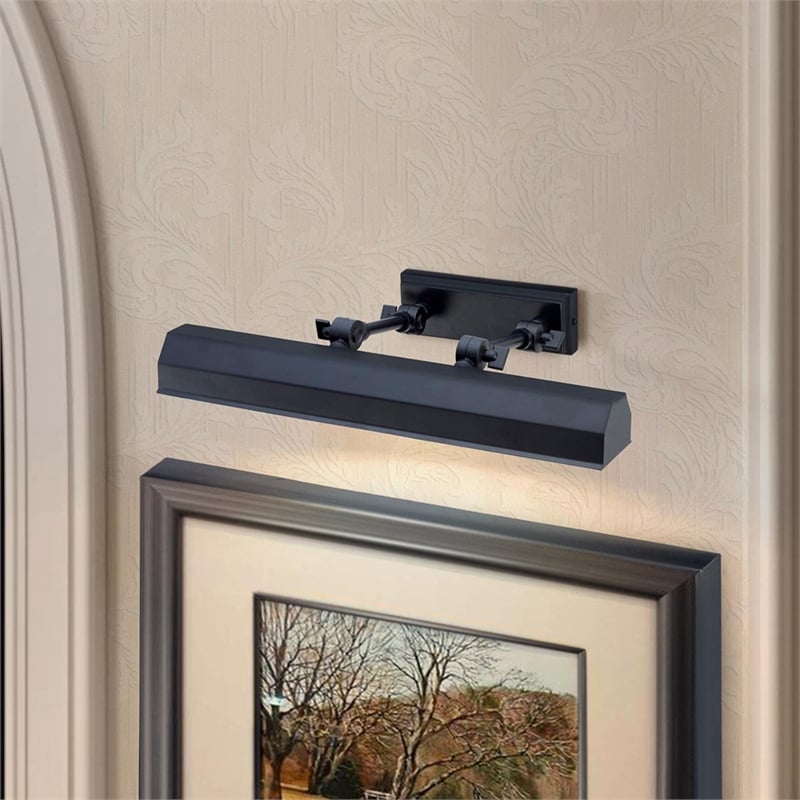 Bowery Hill Transitional 1-Light Medium Metal Wall Sconce in Black