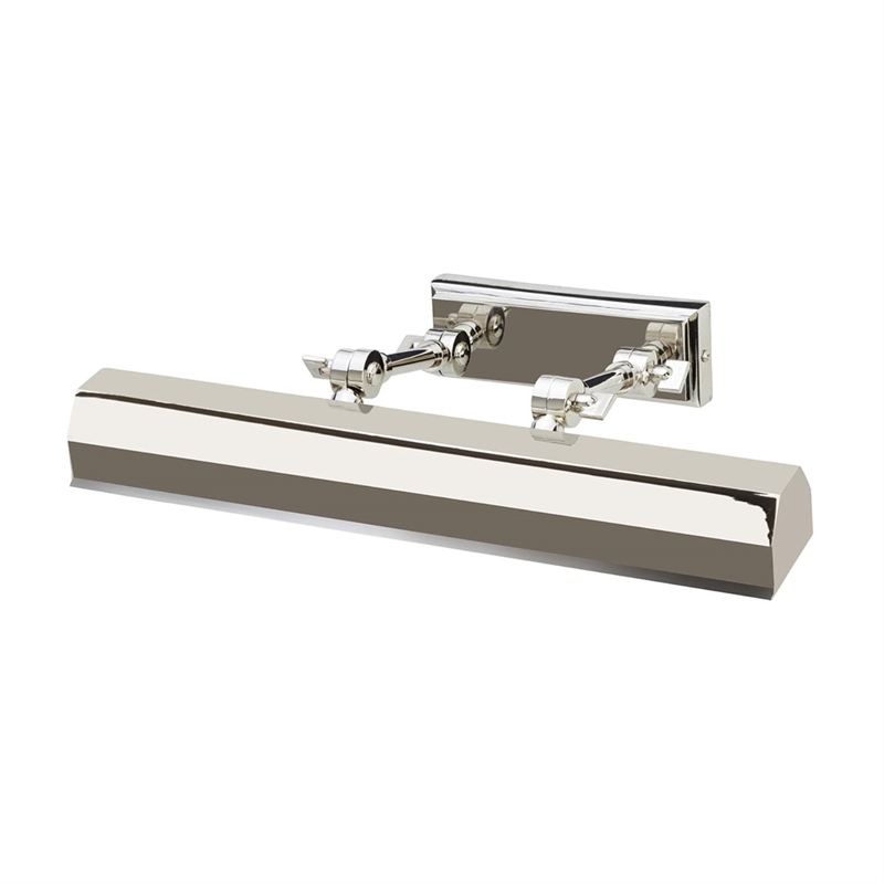 Bowery Hill 1-Light Medium Metal Wall Sconce in Polished Nickel