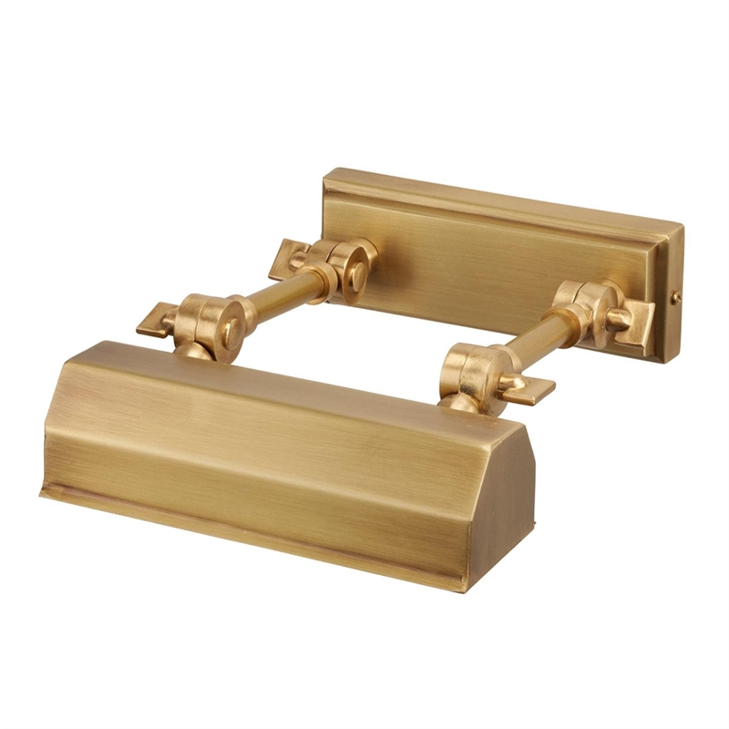 Bowery Hill Transitional 1-Light Small Metal Wall Sconce in Aged Brass