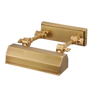 Bowery Hill Transitional 1-Light Small Metal Wall Sconce in Aged Brass