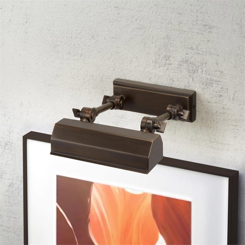 Bowery Hill Transitional 1-Light Small Metal Wall Sconce in Dark Bronze