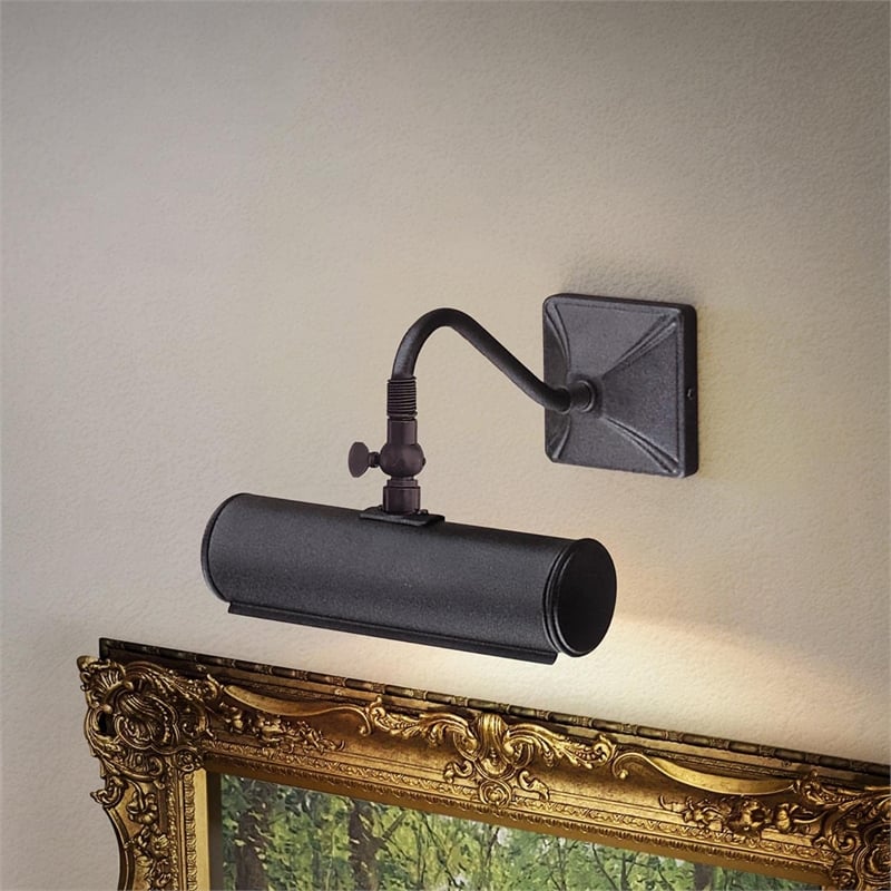 Bowery Hill 1-Light Small Traditional Metal Wall Sconce in Black