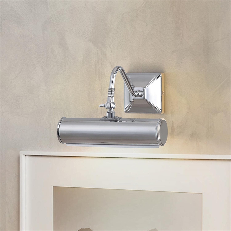 Bowery Hill 1-Light Small Traditional Metal Wall Sconce in Polished Chrome