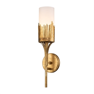 Bowery Hill 1-Light Modern Transitional Metal Wall Sconce in Gold