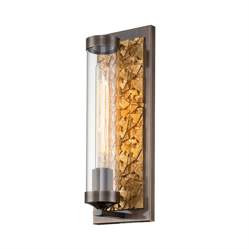 Bowery Hill 1-Light Transitional Metal Wall Sconce in Dark Bronze