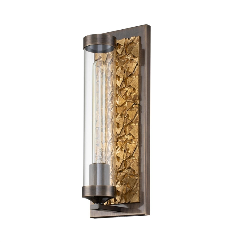 Bowery Hill 1-Light Transitional Metal Wall Sconce in Dark Bronze