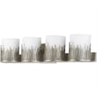 Bowery Hill 4-Light Modern Transitional Metal Bath Bar in Silver