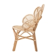 Bowery Hill Modern Bohemian Natural Brown Rattan Flower Chair