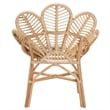 Bowery Hill Modern Bohemian Natural Brown Rattan Flower Chair